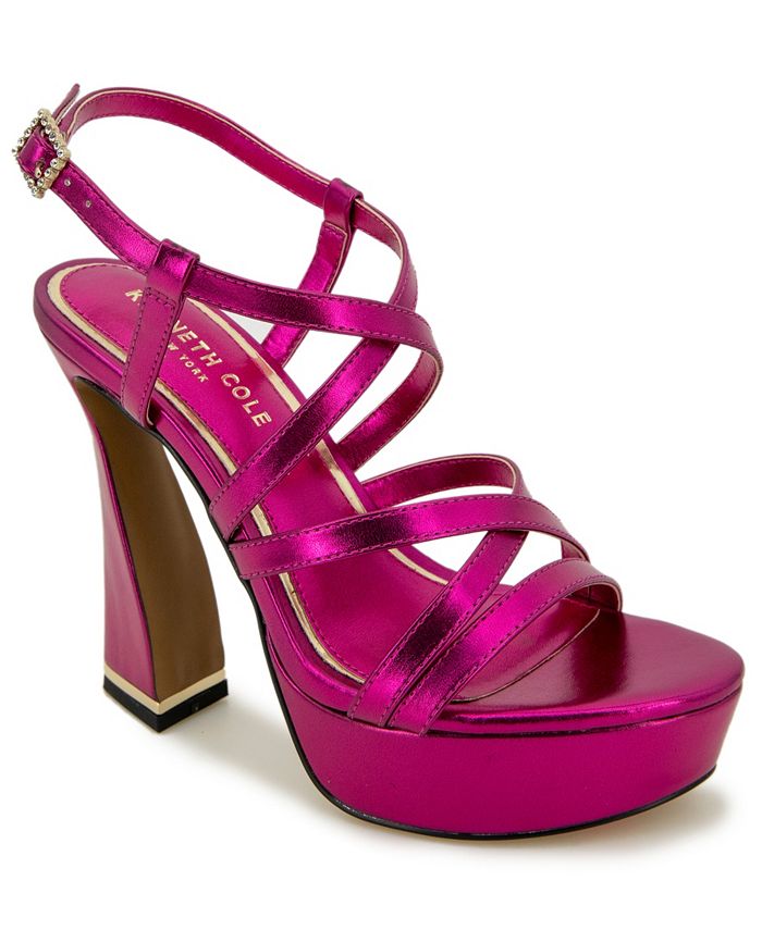 Женские сандалии на платформе с ремешками Allen Kenneth Cole New York, розовый