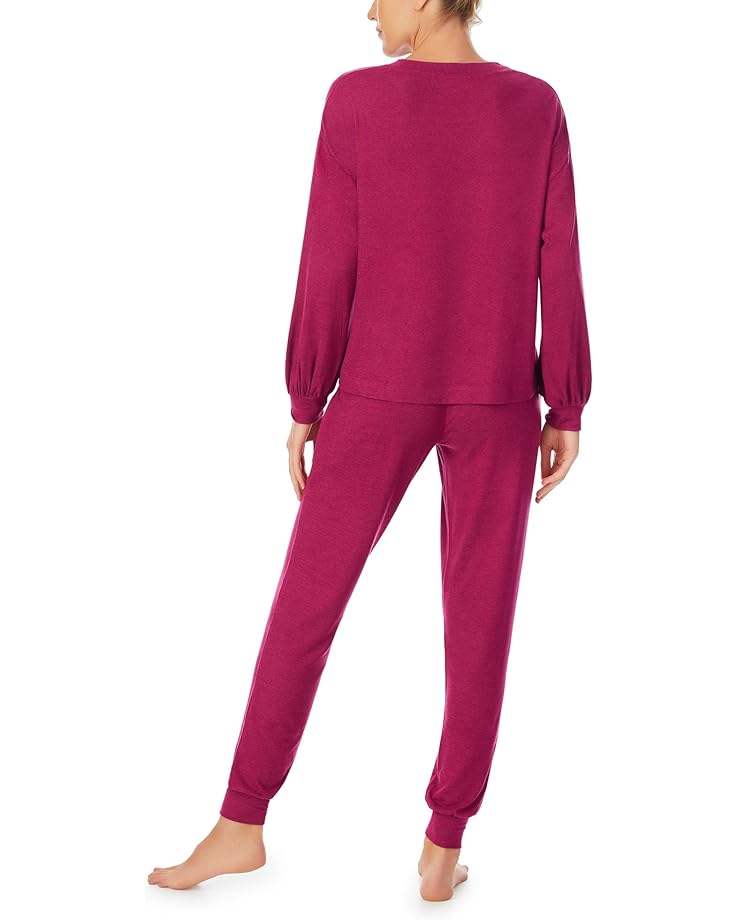 Пижамный комплект Sanctuary Long Sleeve Popover and Joggers PJ Set, цвет Marled Raspberry