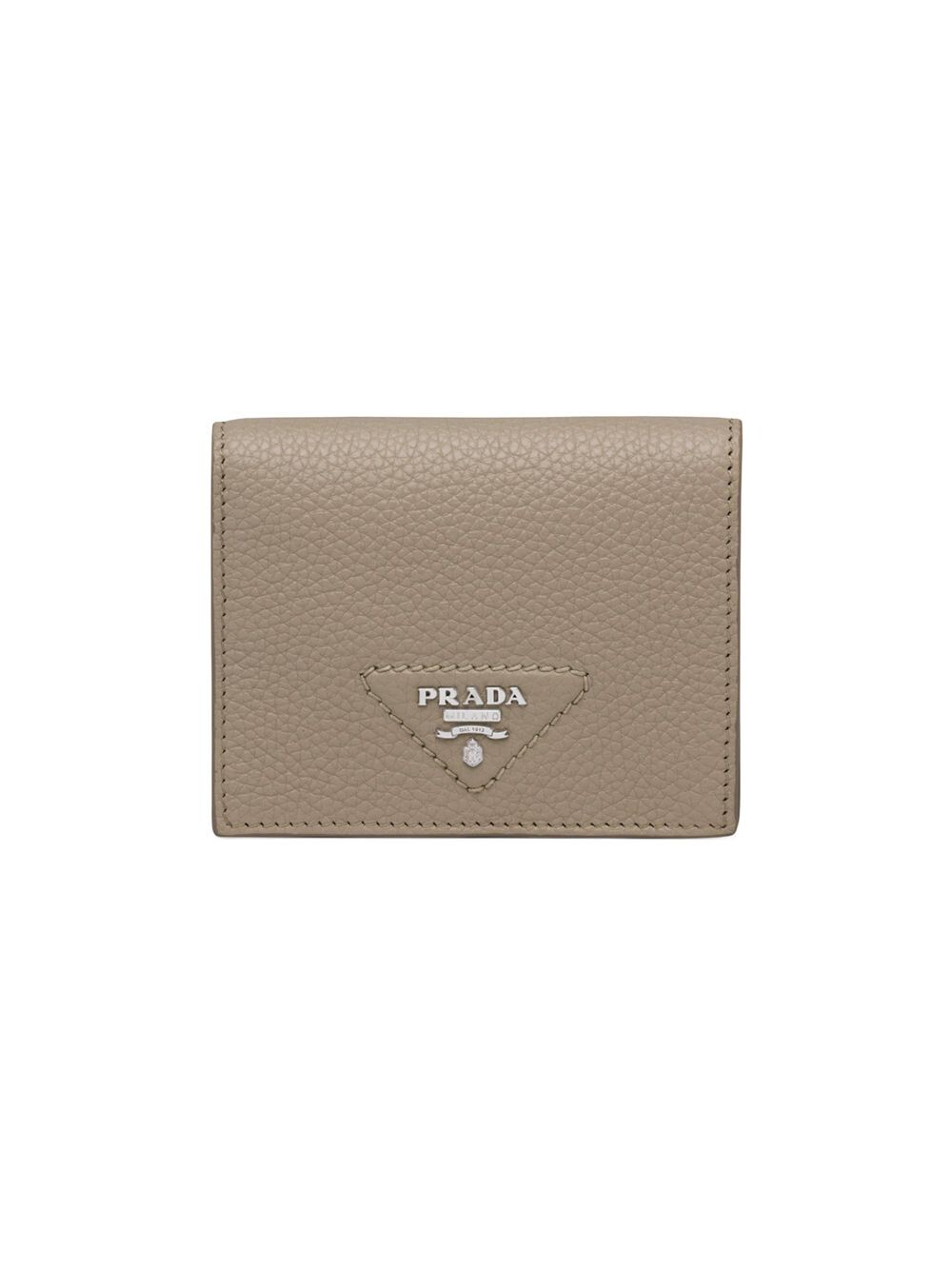

Маленький кожаный кошелек Prada, серый