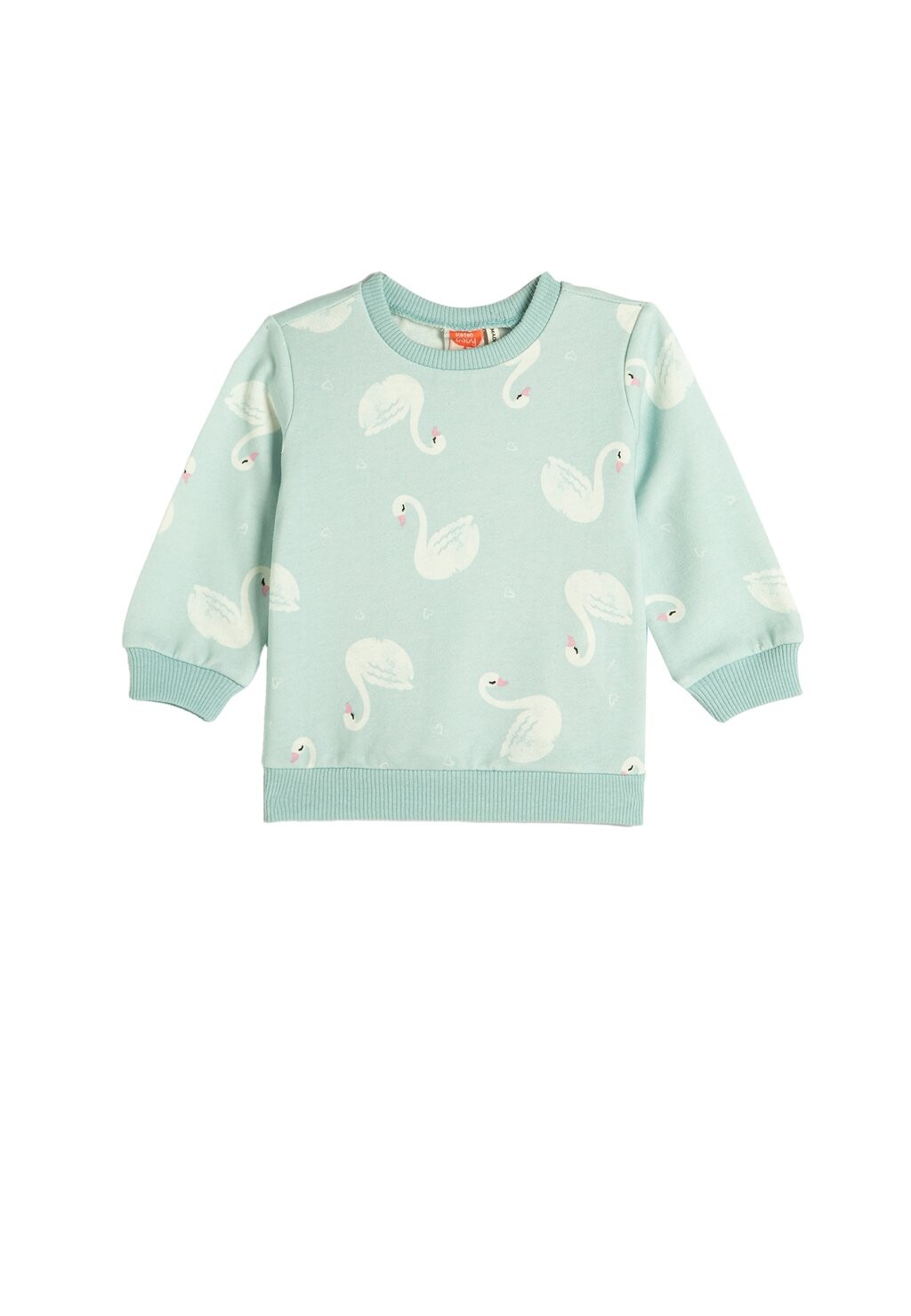 

Толстовка Swan Printed Long Sleeve Crew Neck Koton, цвет light blue