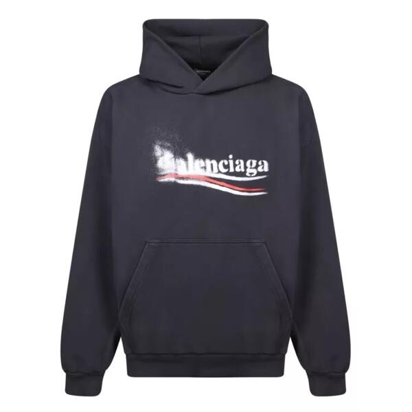 

Футболка cotton hoodie Balenciaga, черный