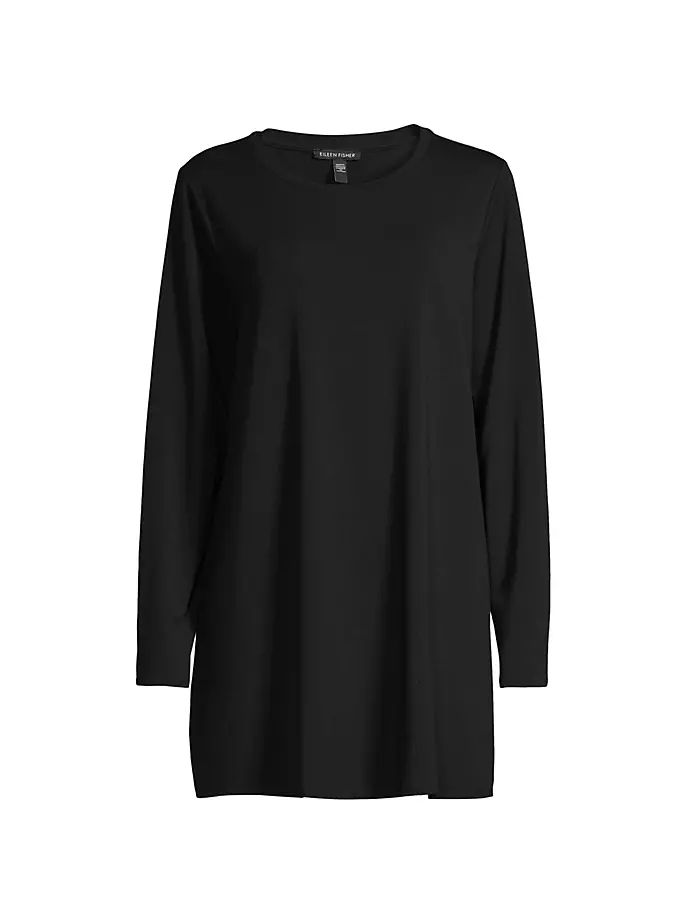 

Легкая туника с круглым вырезом Eileen Fisher, черный