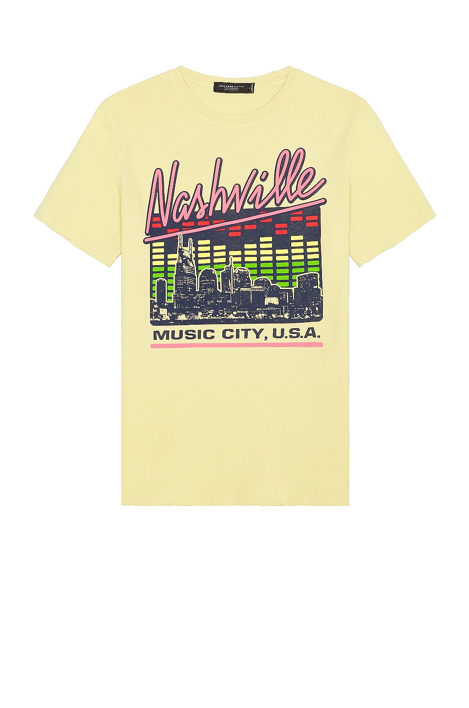 

Футболка Junk Food Nashville Music Skyline, цвет Misted Yellow