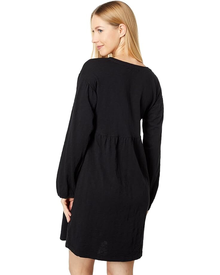 

Платье Mod-o-doc Slub Jersey 3/4 Sleeve V-Neck Dress, черный