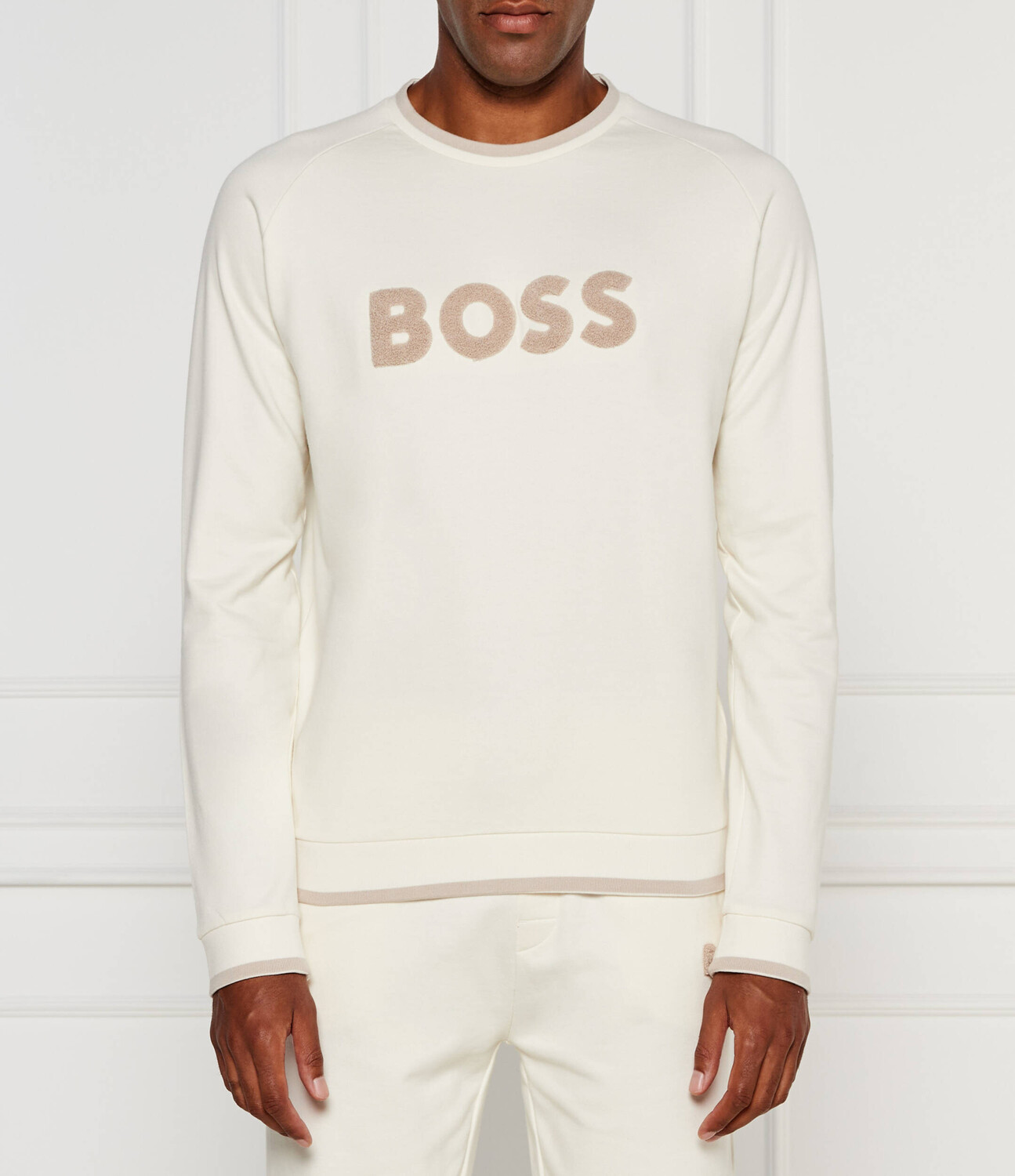 

Толстовка BOSS BLACK Slim Fit, кремовый