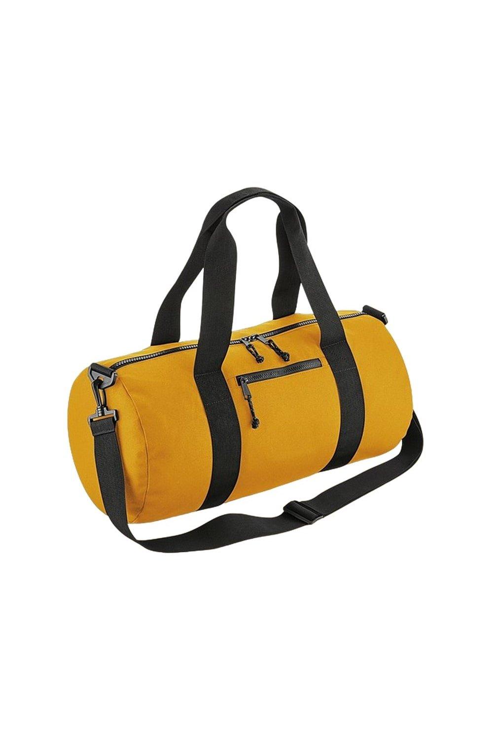 Спортивная сумка Barrel из переработанного материала Bagbase, желтый