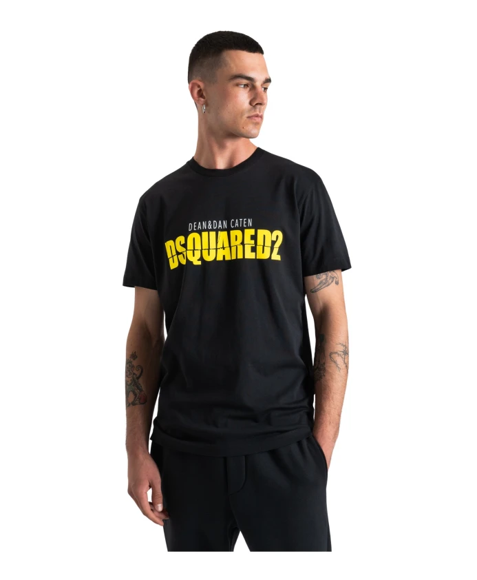 

Хлопковая футболка Dsquared2, черный