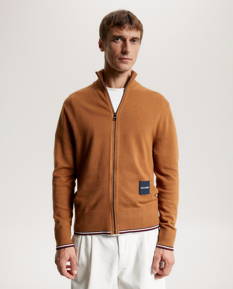

Мужской кардиган на молнии Tommy Hilfiger, коричневый