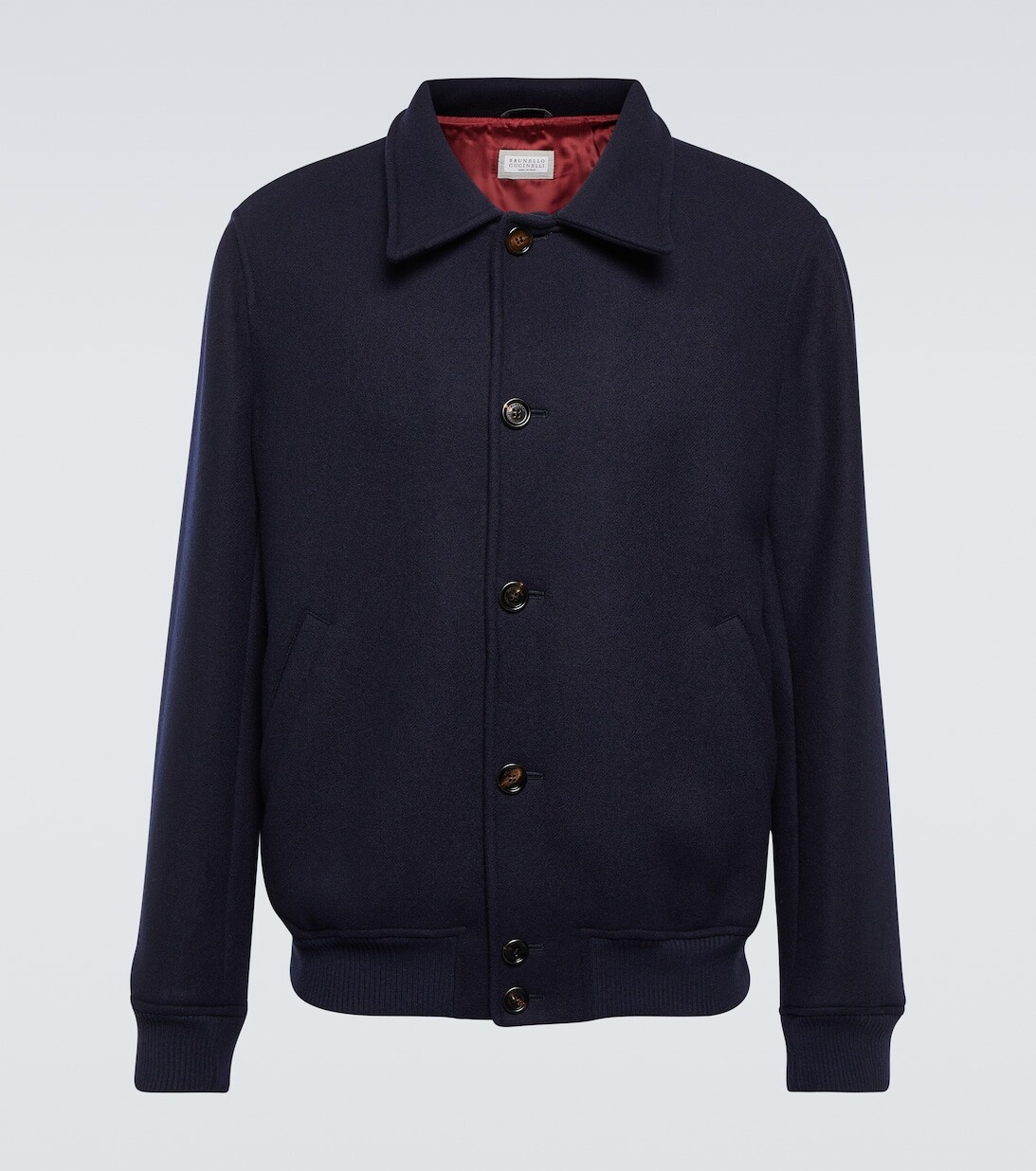 

Куртка из шерсти и кашемира Brunello Cucinelli, синий