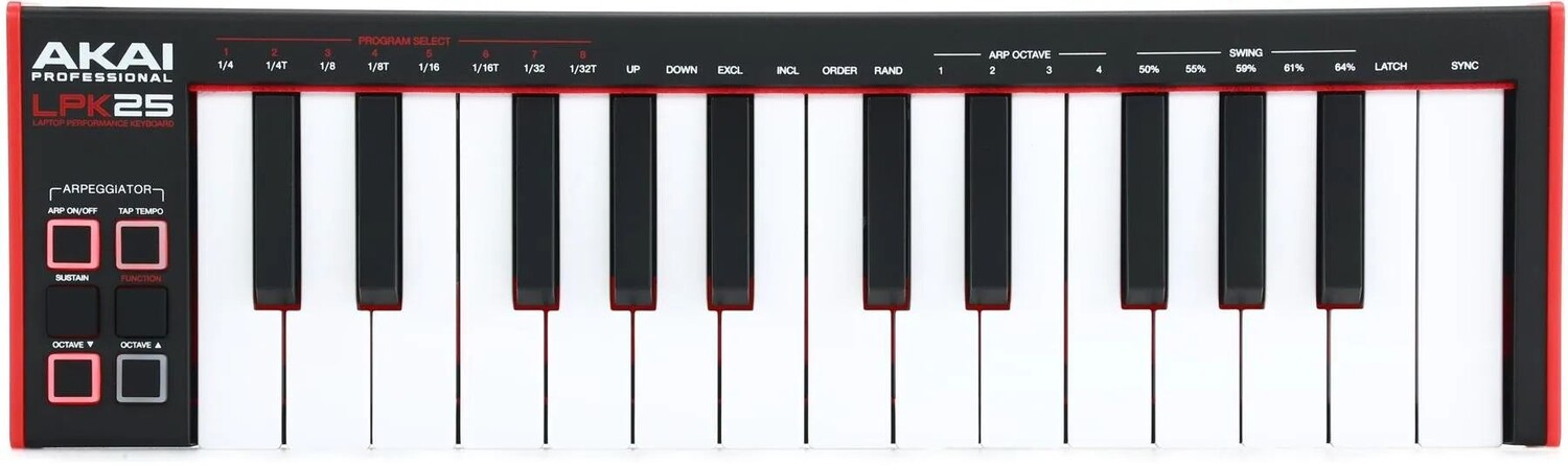 

Akai Professional LPK25 mk2 25-клавишная мини-клавиатура USB-контроллер