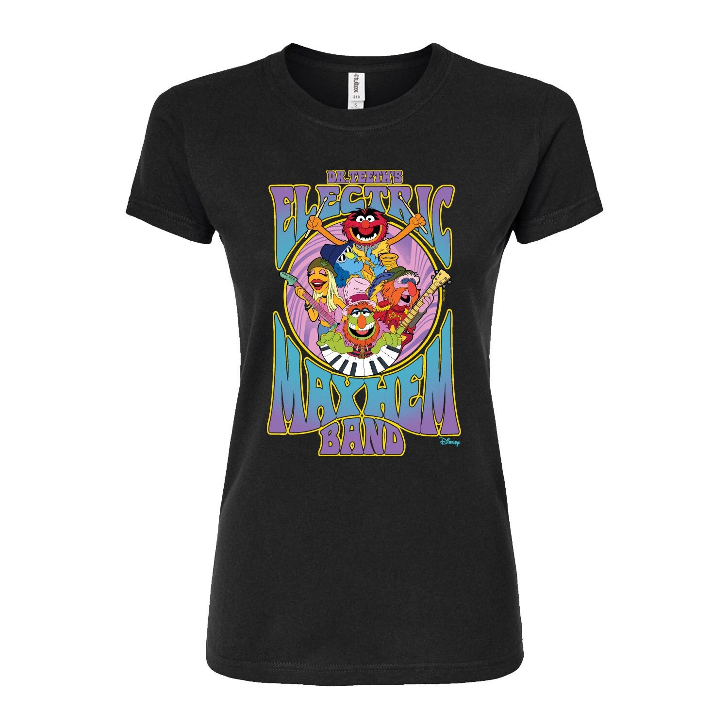 

Облегающая футболка Disney's The Muppets Juniors Mayhem Band Licensed Character, черный