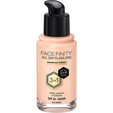 

Facefinity All Day Flawless 3 In 1 Foundation SPF 20 55 бежевый 1 шт. Max Factor