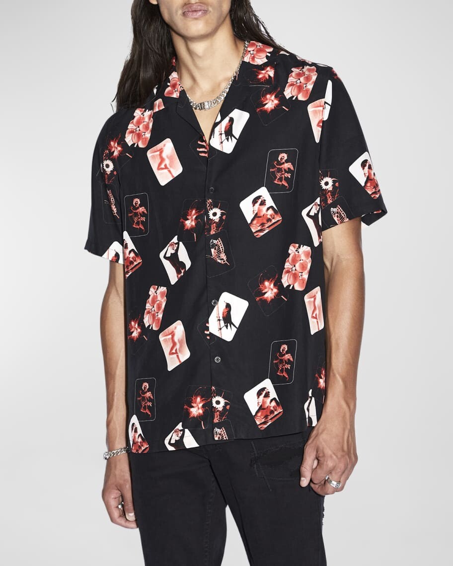 

Мужская футболка Tencel Camp с рисунком Ksubi, Черный