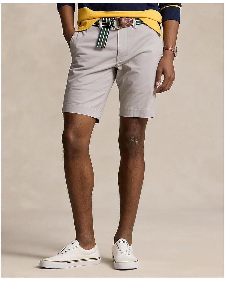 

Шорты Polo Ralph Lauren 9.5-Inch Stretch Slim Fit Chino Shorts, серый