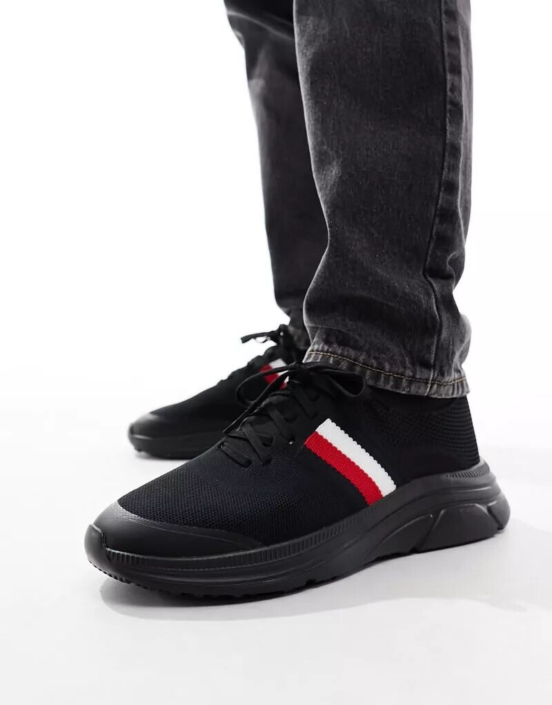 

Черные вязаные кроссовки с полосками Tommy Hilfiger Modern Essential