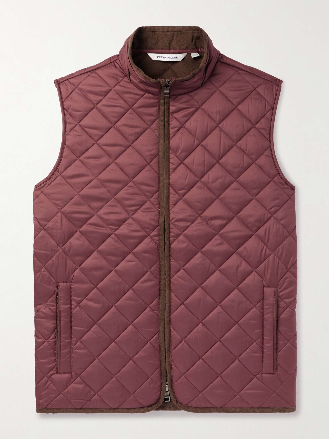 

Стеганый стеганый жилет Essex с флисовой отделкой PETER MILLAR, красный