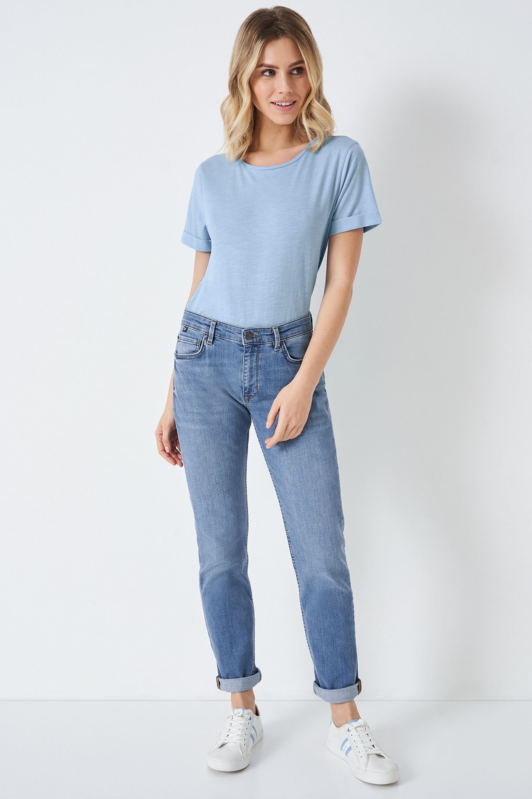 цена Синие прямые джинсы Crew Clothing Company, синий