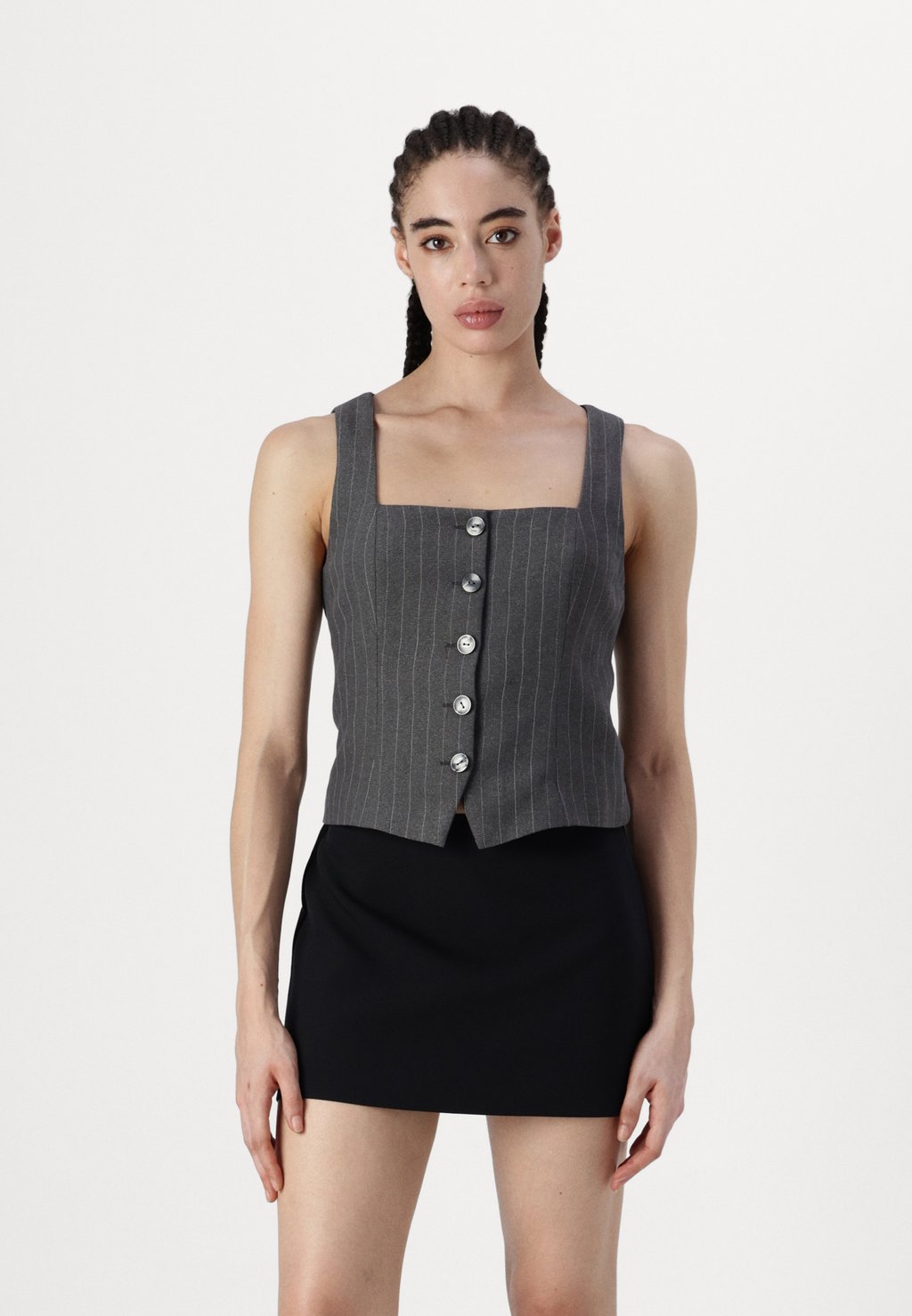 

Топ BARE TAILORING VEST Abercrombie & Fitch, черный