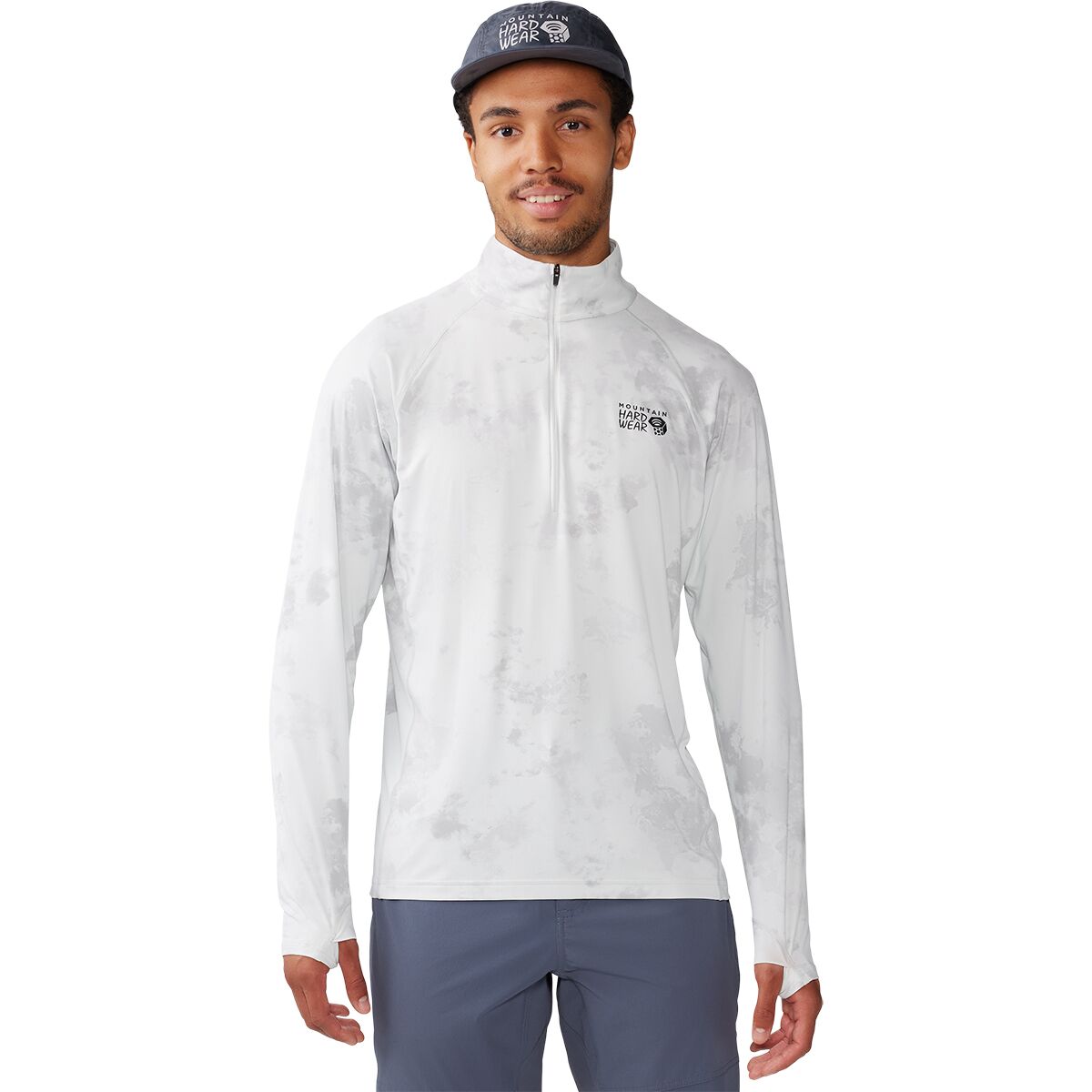 Рубашка с молнией 1/2 crater lake Mountain Hardwear, белый