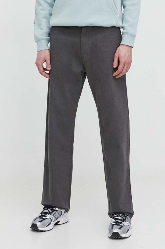 Хлопковые брюки Quiksilver, серый