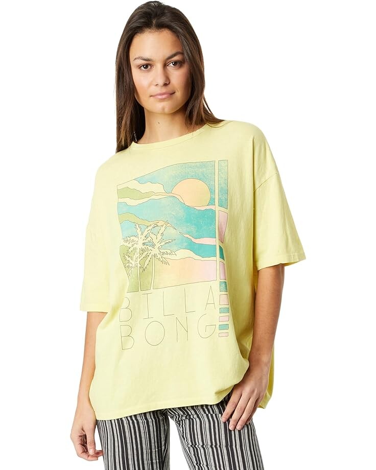 

Футболка Billabong Rainbow Skies Boyfriend, цвет Limelight