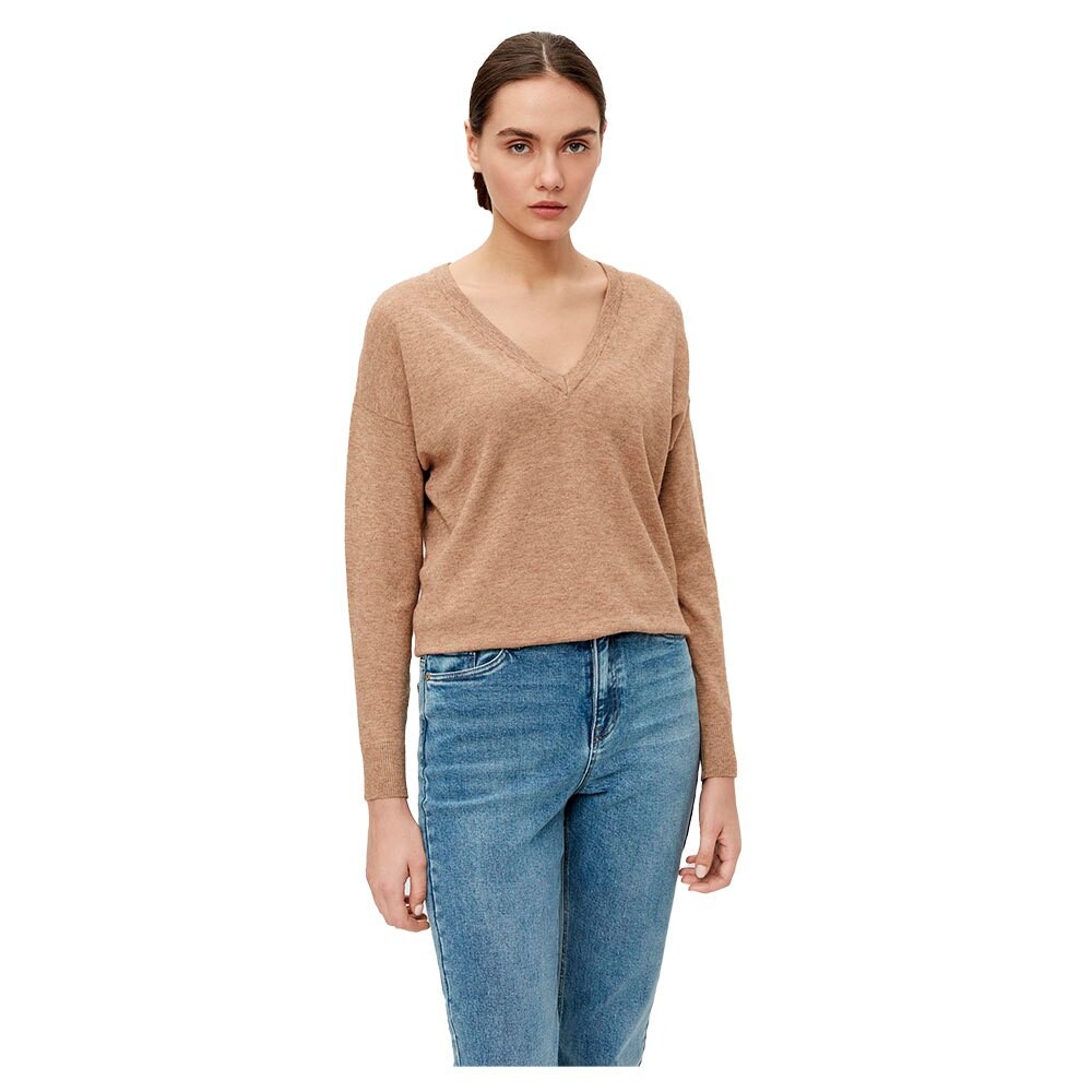 

Свитер Object Thess Long Sleeve V Neck, коричневый
