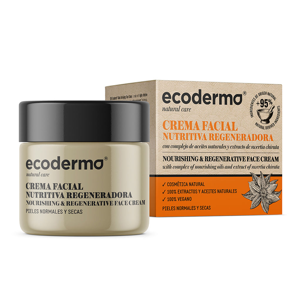 цена Увлажняющий крем для ухода за лицом Crema facial nutritiva Ecoderma, 50 мл