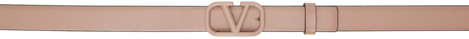Розовый ремень с логотипом VLogo Signature Valentino Garavani