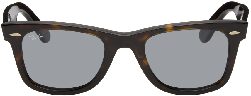 Коричневые оригинальные классические солнцезащитные очки Wayfarer Ray-Ban
