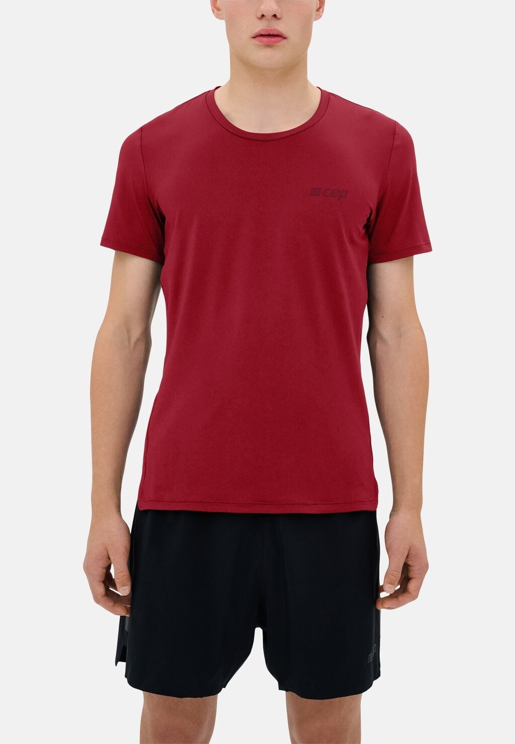 

Спортивная футболка The Run Short Sleeve CEP, цвет dark red
