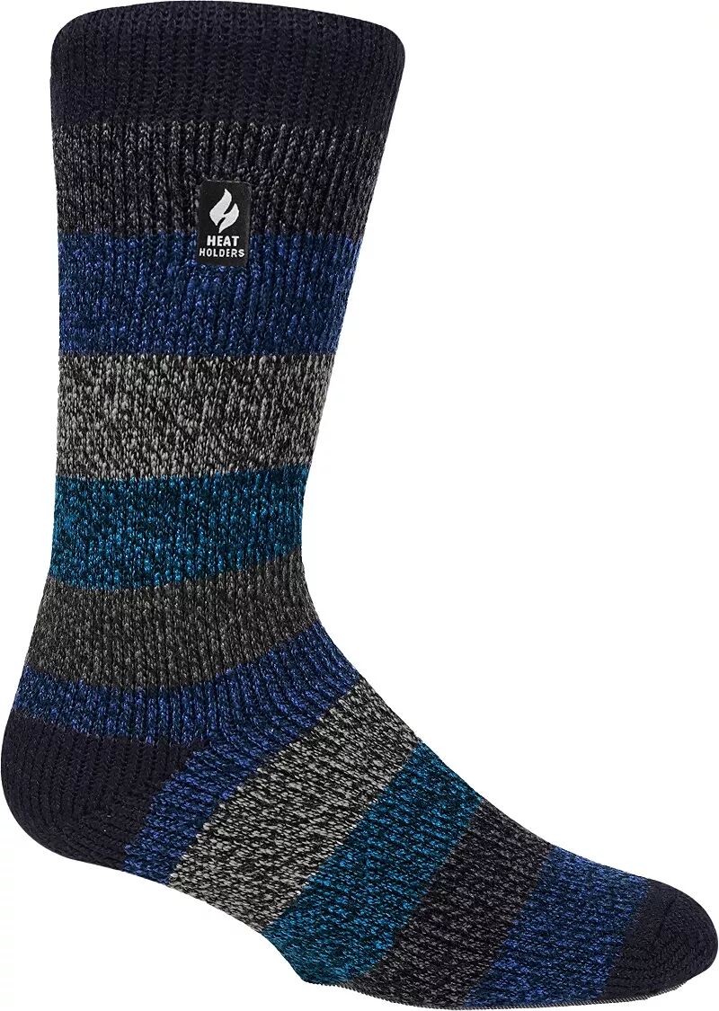 Мужские носки с полосками Heat Holders, темно-синий мужские цветные носки с полосками