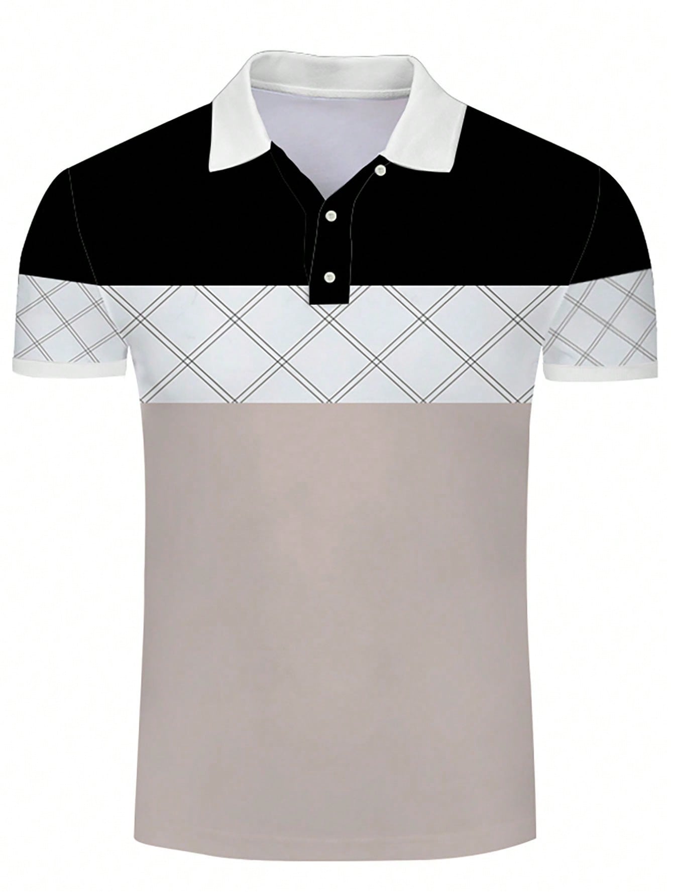 Новая спортивная рубашка поло с лацканами для гольфа, черное и белое
