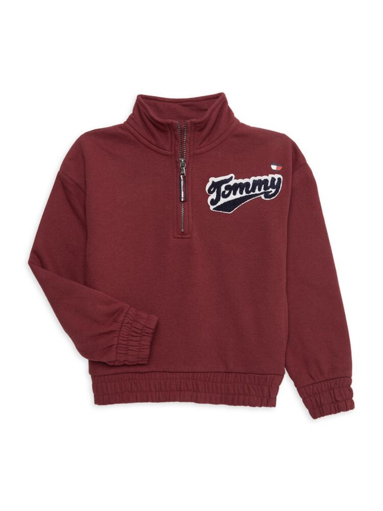 

Толстовка с логотипом для девочек Tommy Hilfiger, цвет Rouge