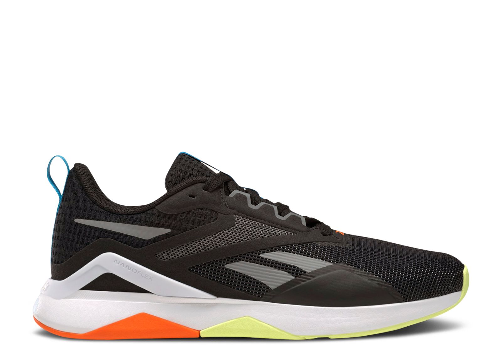 

Кроссовки Reebok Nanoflex Tr 2.0 'Black Orange Lime', черный