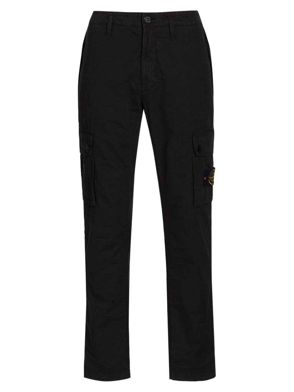

Узкие хлопковые брюки-карго Stone Island, черный