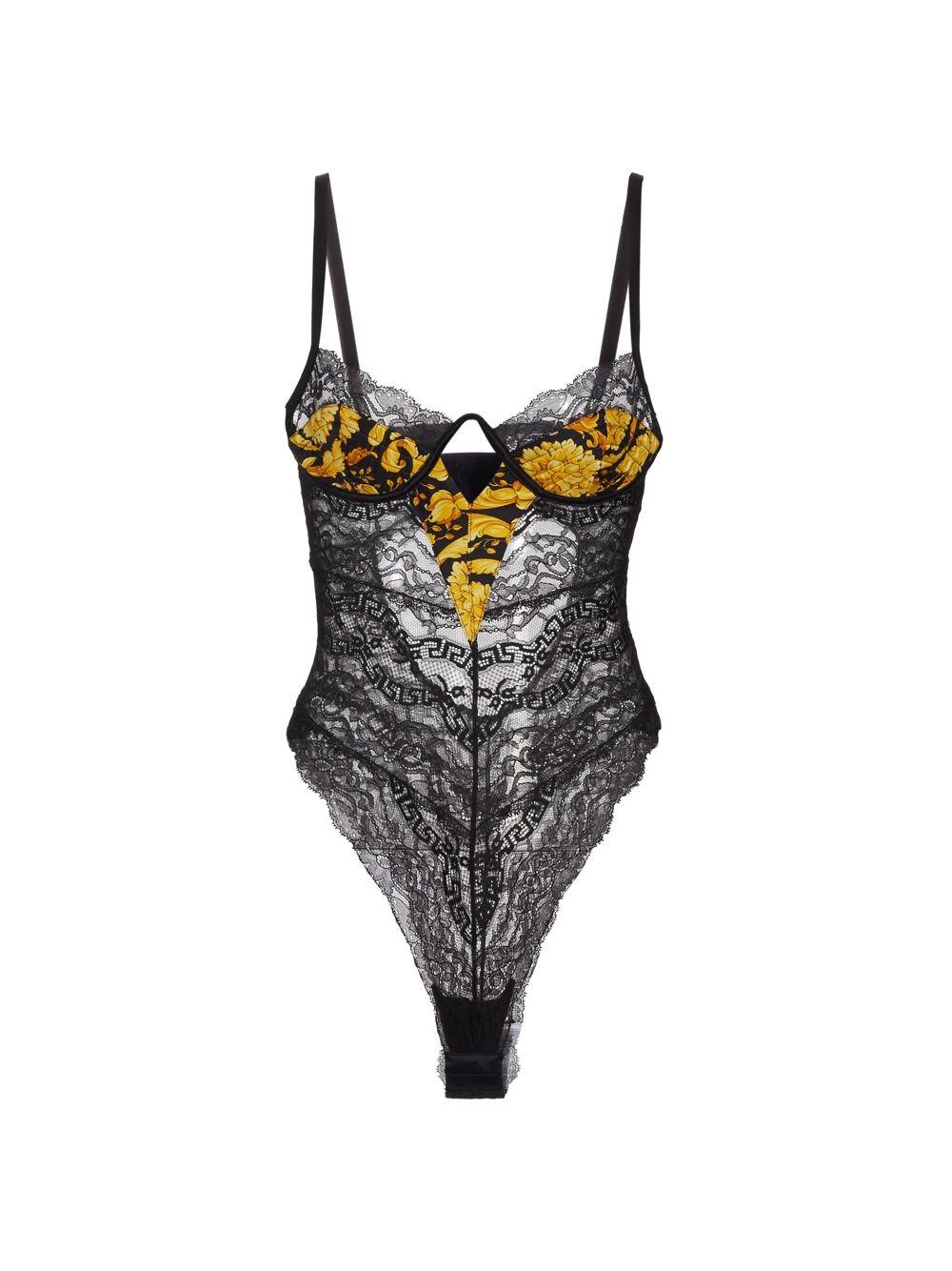 

Кружевное боди на косточках Barocco Versace, черный