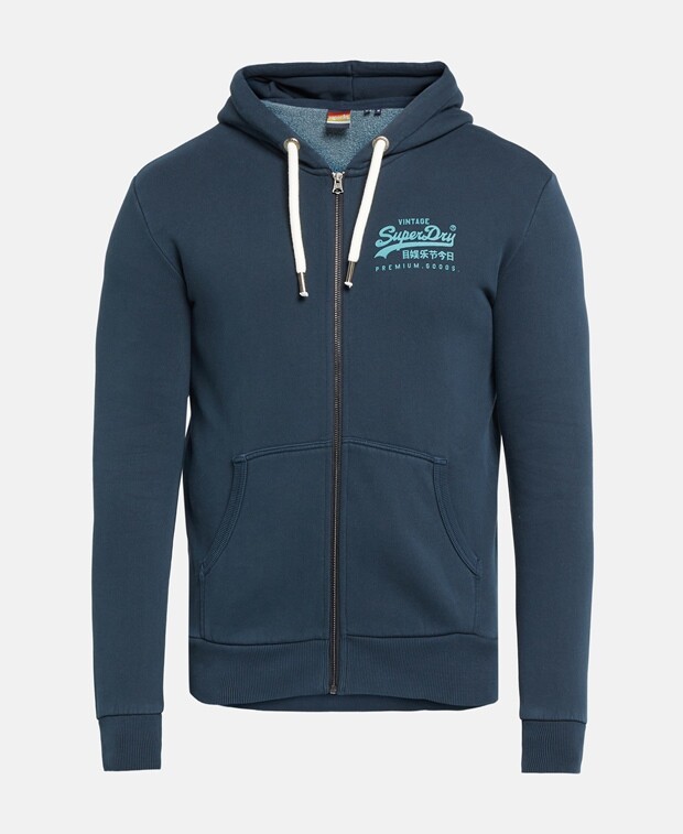 

Толстовка с капюшоном Superdry, темно-синий