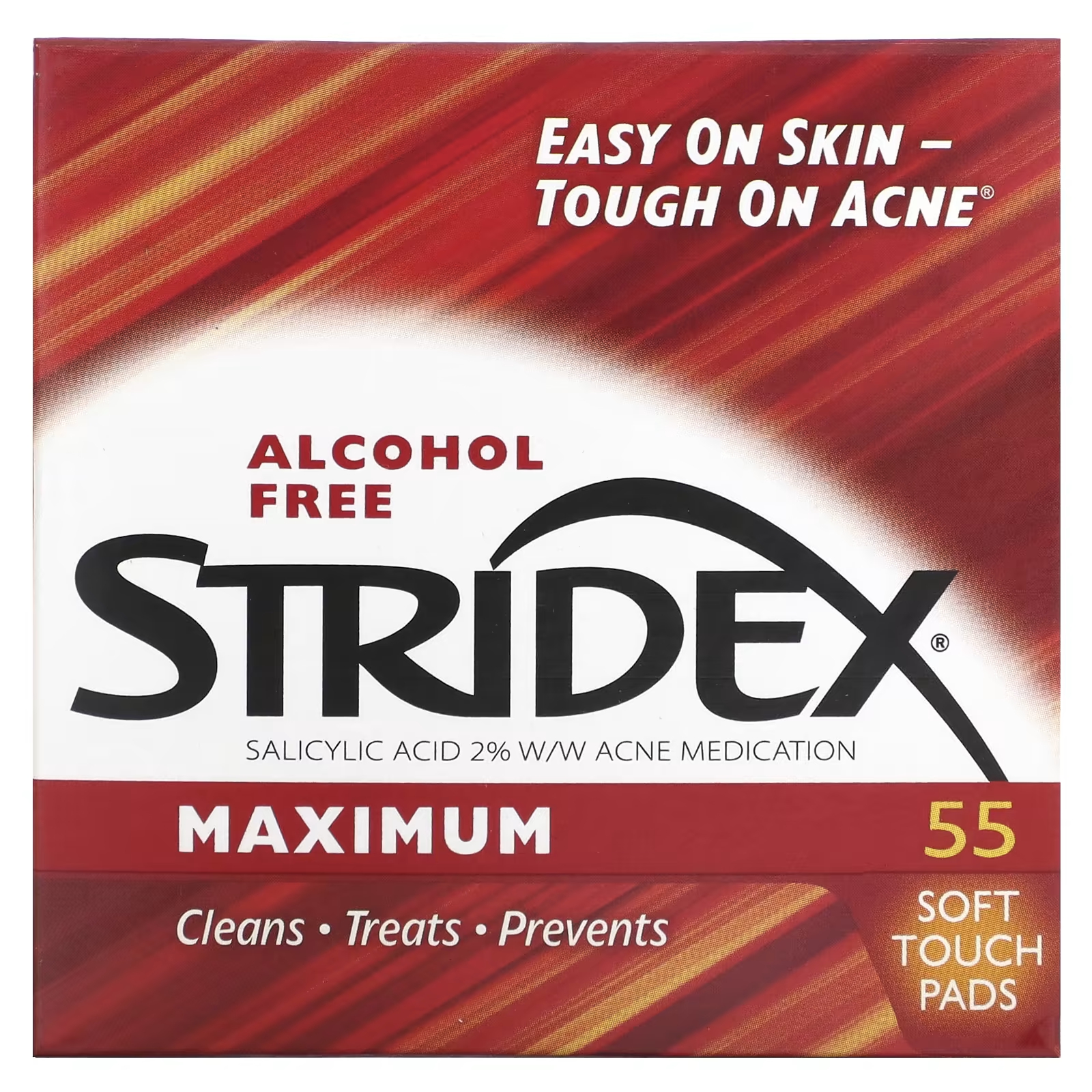 Stridex Максимум без спирта, 55 мягких подушечек roc подушечки для ежедневного очищения разглаживающие 28 шт