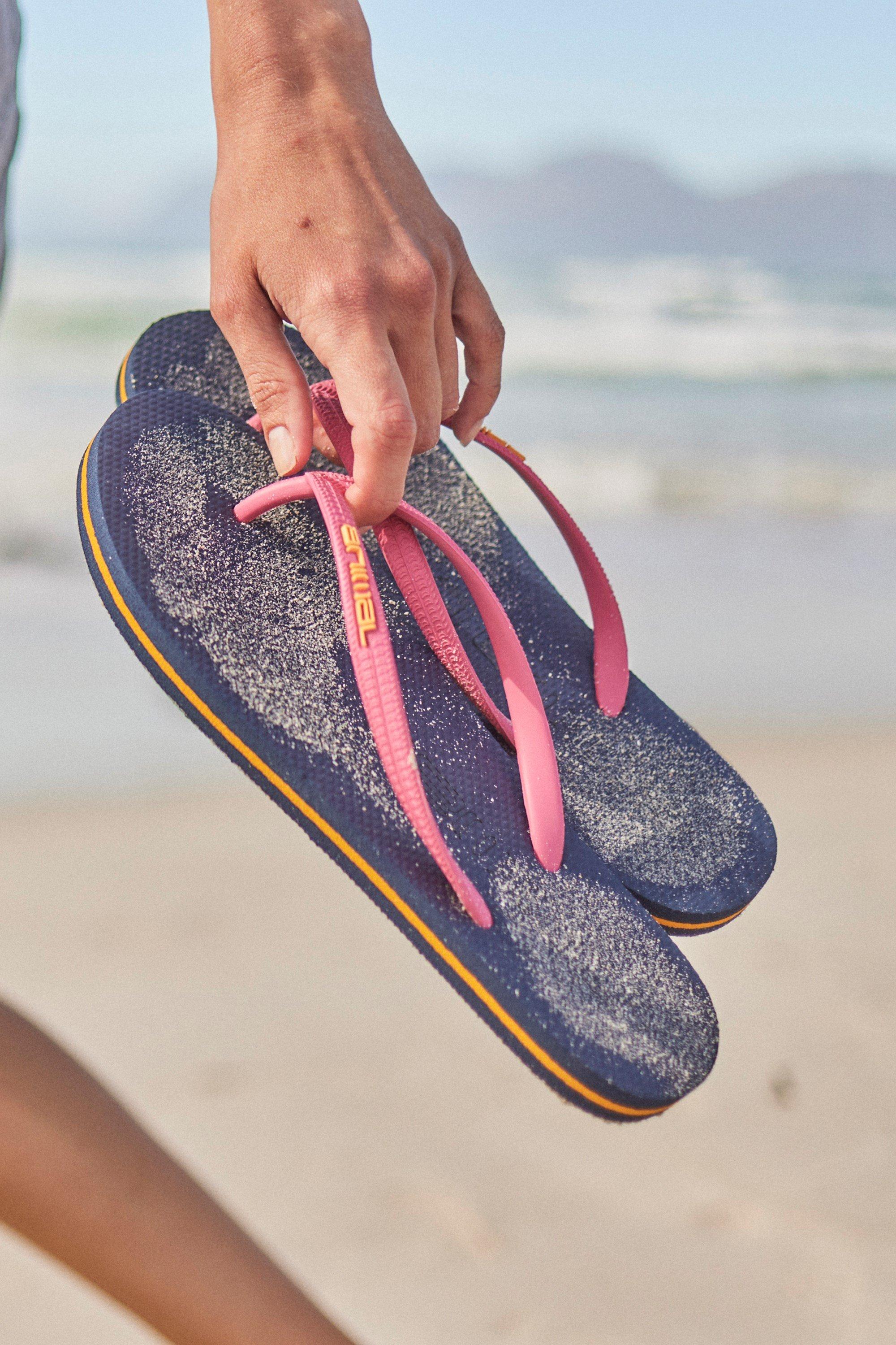 Полосатые шлепанцы Oceana, легкие пляжные летние сандалии Animal, синий