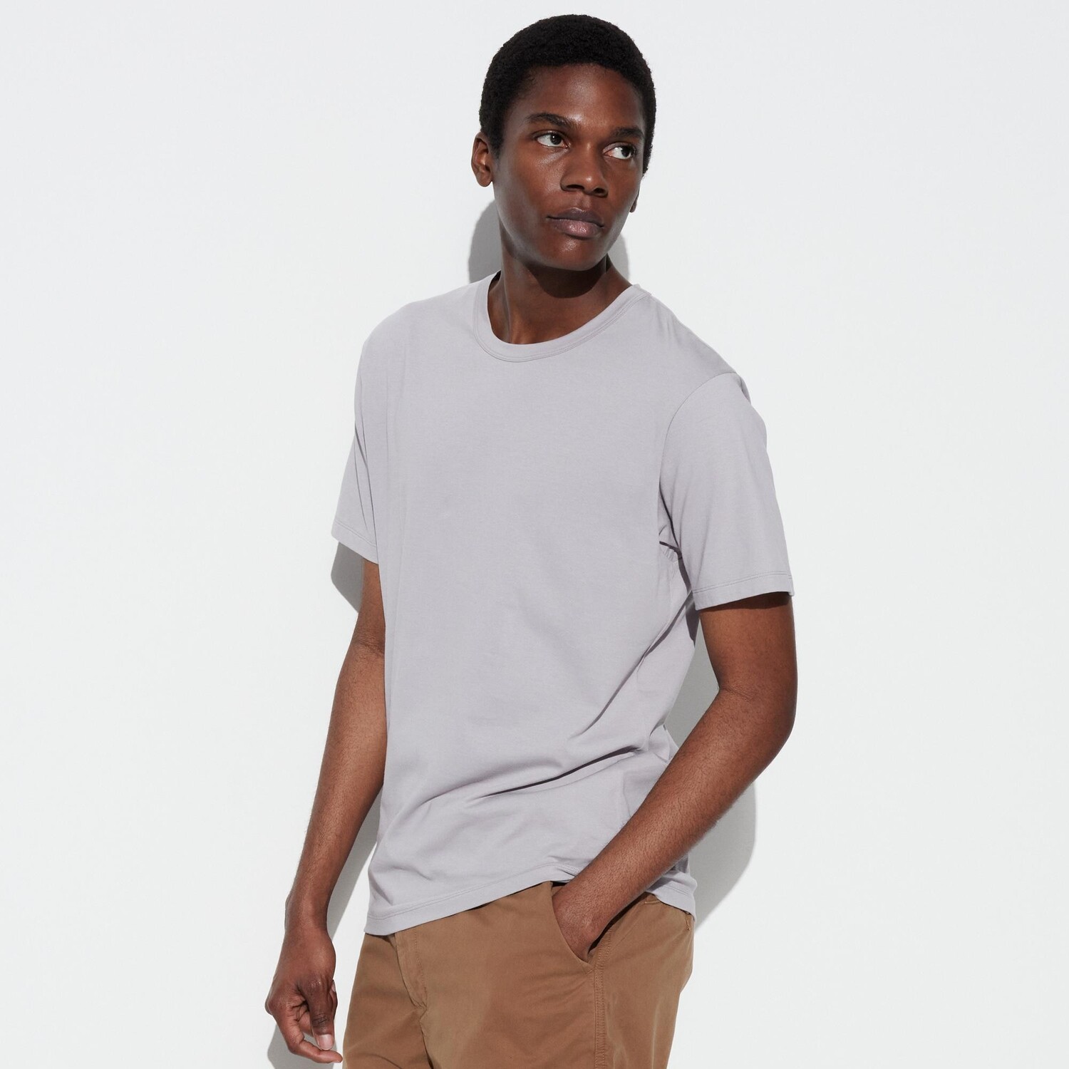 

Футболка хлопковая Uniqlo Airism с коротким рукавом, серый