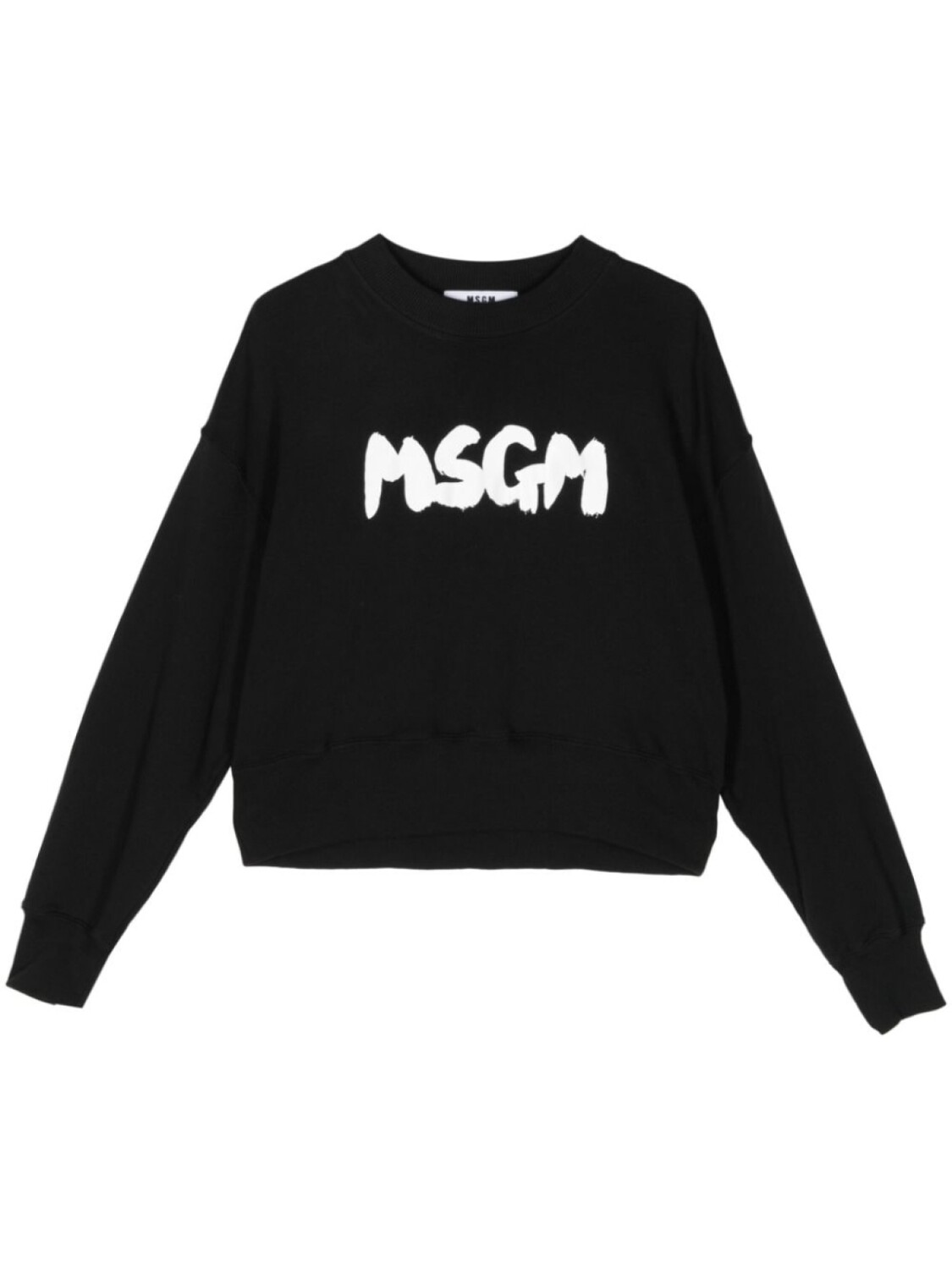 

MSGM logo-print cotton jumper, черный