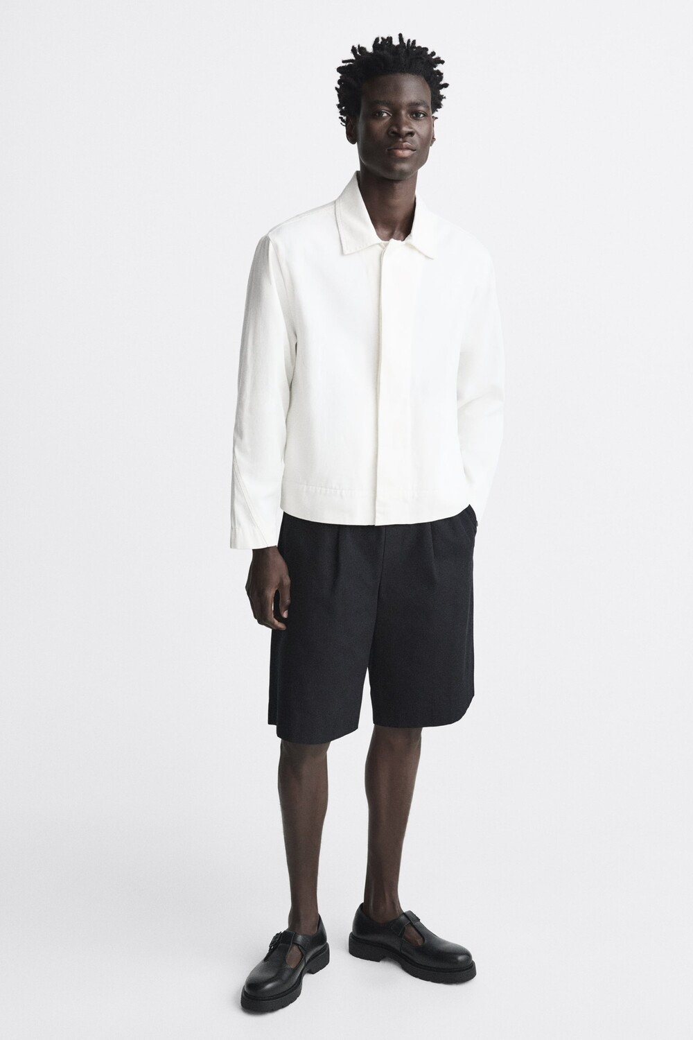 

Открытая кожаная обувь Zara, черный