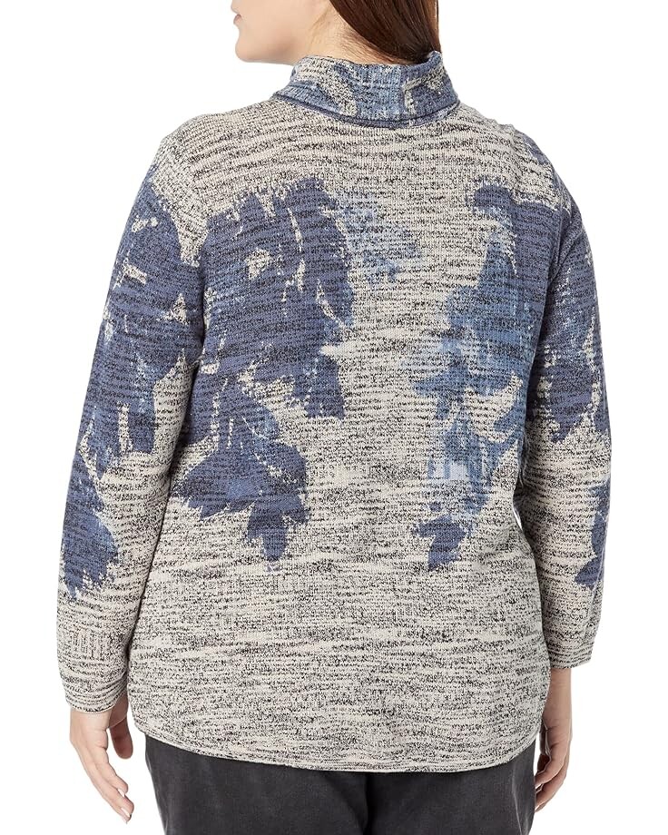 

Свитер NIC+ZOE Plus Size Shadow Mix Sweater, синий мульти