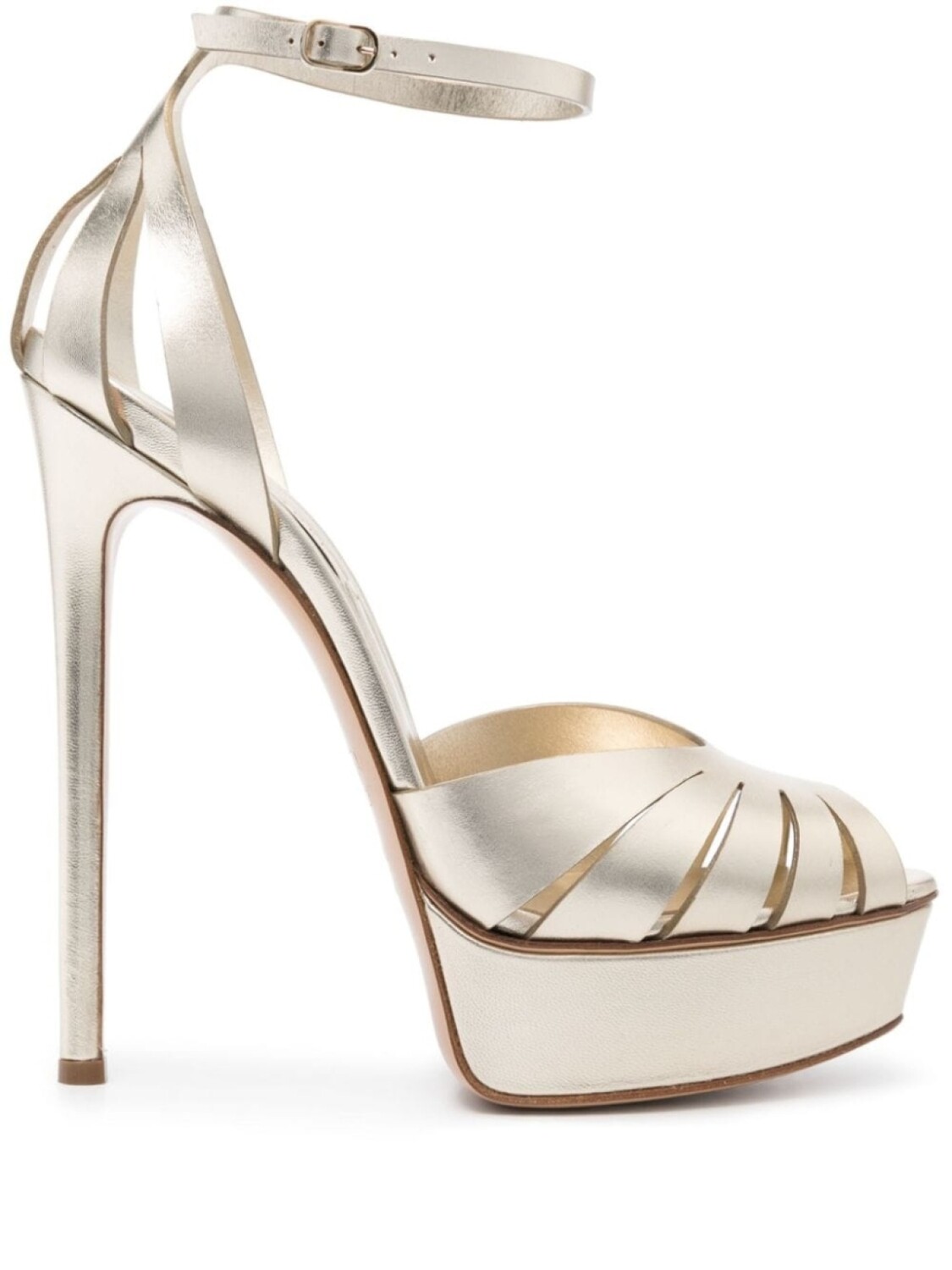 

Casadei босоножки Flash x T. Netto с эффектом металлик, золотистый