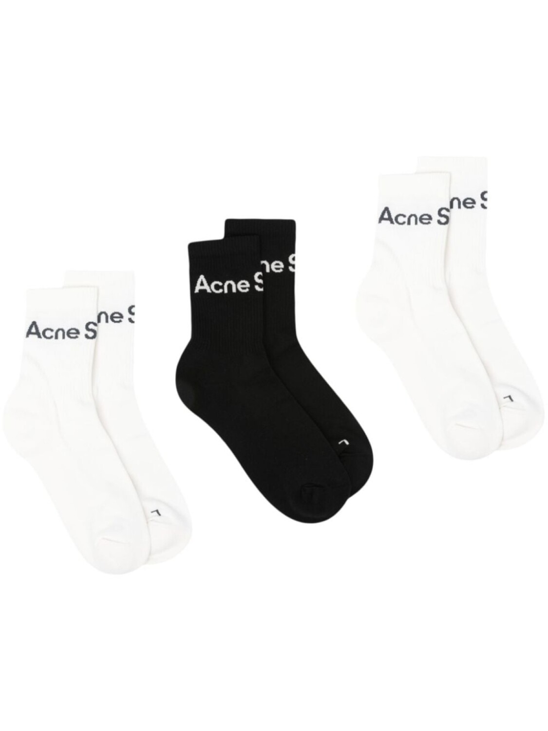 

Acne Studios комплект из трех пар носков с жаккардовым логотипом, белый