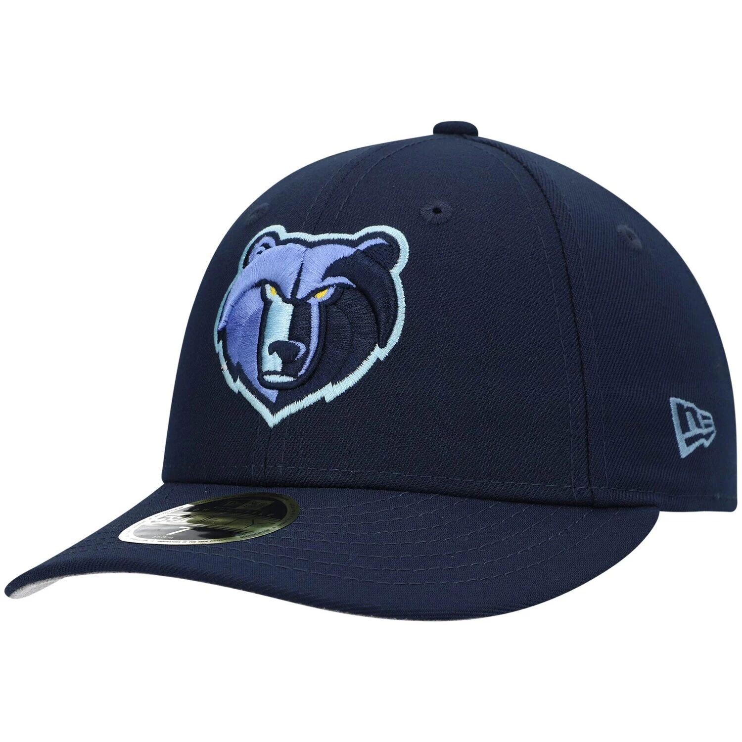 

Мужская низкопрофильная облегающая шляпа New Era Navy Memphis Grizzlies Team 59FIFTY