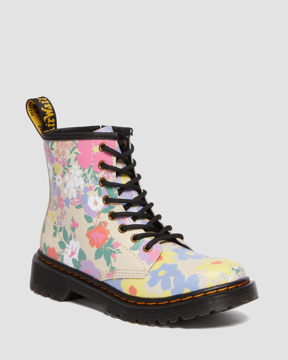 

Кожаные ботинки на шнуровке Junior 1460 с цветочным принтом Dr. Martens