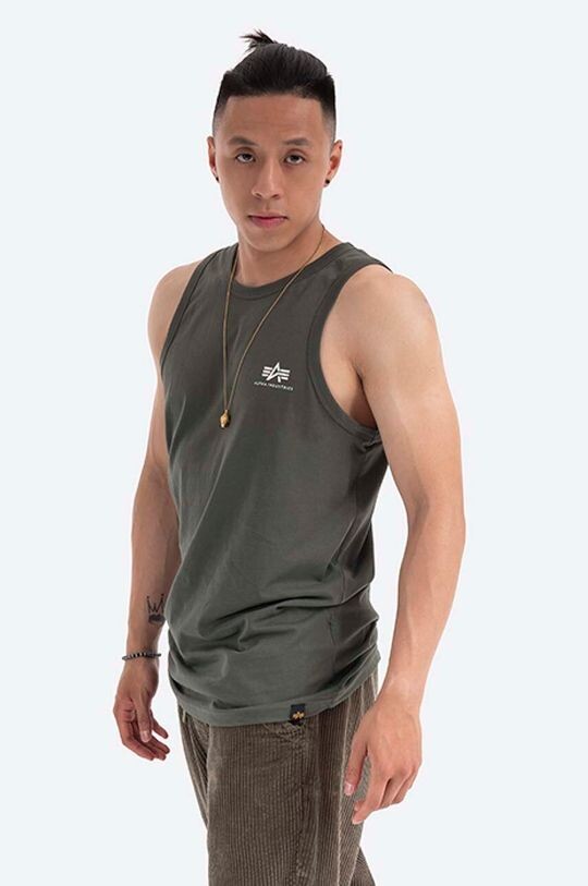 

Хлопковая футболка Alpha Industries, зеленый