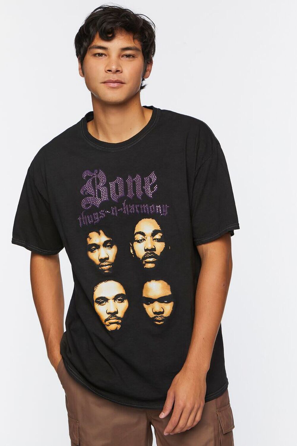 bone thugs n harmony thug world order Футболка с заклепками Bone Thugs-N-Harmony Forever 21, черный