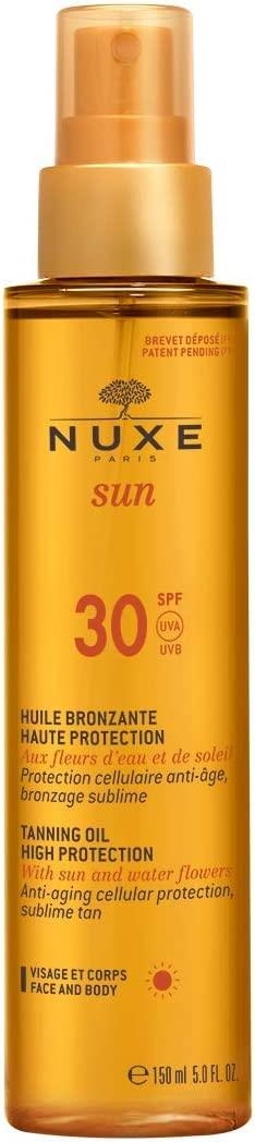 Nuxe Sun Huile Bronzante Spf 30 150 мл Бронзирующее масло для лица и тела